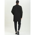 thumbnail image 4 of DARING DIVA Men's Trench Coat Lightweight Single Breasted Jacket Overcoat M Black, 4 of 6