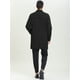 thumbnail image 3 of Gabardina para hombre Chaqueta con botones de un solo pecho Abrigo largo Negro S, 3 of 6