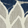 thumbnail image 2 of 5â€™ Round Ivory and Navy Indoor Outdoor Area Rug, 2 of 6