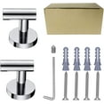 thumbnail image 4 of Towel Coat Hook Polished Chrome Stainless Steel Bathroom Clothes Cabinet Closet Sponges Robe Hook Wall Mounted Round Kitchen Heavy Duty Door Hanger 2 Packs, 4 of 7