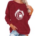thumbnail image 2 of Lilgiuy Sweatshirt for Fashion Women Print Round-Neck Pullover Tops Long Sleeve Comfortable Blouse Sweatshirt for Christmas Halloween, 2 of 4