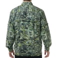 thumbnail image 2 of Aqua Design Mens Long Sleeve Voyager Vented Camo Fishing Shirt: Green Bayou size M, 2 of 3