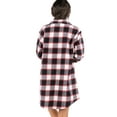 thumbnail image 2 of LazyOne Button-up Sleepshirt, Nightshirts for Women, Black Plaid, L/XL, 2 of 6