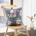 thumbnail image 5 of LALILO Throw Pillow Covers Colorful Floral Flower Green Cute Beauty Cushion Cover 18" x 18", 2 Pack, 5 of 6