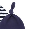 thumbnail image 3 of Splozh Baby Girl Cap 3 Pack Baby Newborn Hats Set Knot Beanie Hats Soft for Infant Baby Girls Boys Caps,Navy,0-6 Months, 3 of 3