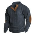 thumbnail image 2 of Rhuody Mens Sweatshirts Long Sleeve Hoodies Crewneck Solid Color Loose Fit Sweatshirt S Blue, 2 of 8