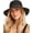 Black, variant on Womens Wide Brim Sun Hat with Wind Lanyard UPF Summer Straw Sun Hats for Women