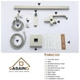thumbnail image 4 of CASAINC Brushed Nickel Single-Handle Floor-Mounted Bathtub Faucet High Flow Bathroom Tub Filler with Hand Shower, 4 of 10
