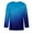 Mens Shirts Blue, variant on S-5X Mens Big & Tall T Shirts Plus Size 3/4 Sleeve Crewneck T-Shirts Casual Pullover Gradient Printed Comfort Going Out Loungewear Tees Tops