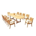 thumbnail image 4 of Grade-A Teak Dining Set: 10 Seater 11 Pc: 118" Mas Oval Trestle Leg Table And 10 Giva Arm Chairs Outdoor Patio WholesaleTeak #51GV2711, 4 of 4