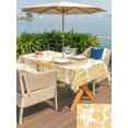 thumbnail image 5 of Outdoor Tablecloth with Umbrella Hole for Patio/Picnic/Party/Camping, Yellow Coastal Waterproof Table Cloth Rectangle Table Cover Washable, Nautical Coral Shell Conch Starfish Summer (52"x 70"), 5 of 9