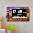 thumbnail image 5 of The Bradford Exchange John Wayne Easy-Read Full Disclosure Digital Clock with Iconic Monument Valley Art LED Display with Large 1.5-Inch Digits USB Port and Remote Control  9.5" W x 7" H, 5 of 5