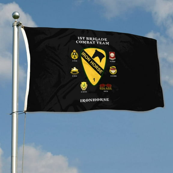 1st Brigade Combat Team Ironhorse 1st Cavalry Division US Army Flag 3x5Feet Outdoor Indoor Decoration Flag with Brass Grommets
