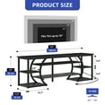 thumbnail image 5 of ModFusion 63" Black TV Stand with LED Light Strip & Power Outlets, Modern Entertainment Cabinet with Metal Frame & Storage Shelves, Fits TVs Up to 70", 5 of 7