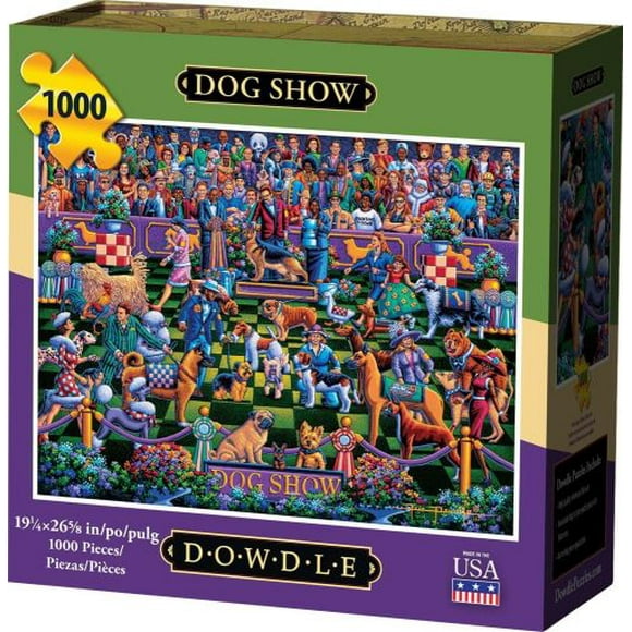 DOWDLE FOLK ART Dog Show 1000 Pc Puzzle