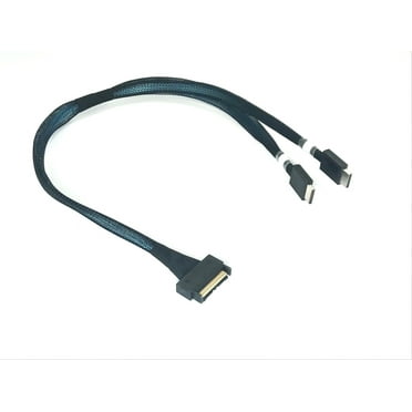 MICIO x8 74P to 2 X Oculink 4i Straight Connector Cable - 450 MM