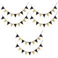 thumbnail image 3 of Banderines de papel negros y dorados shaofei Decorativos para graduación, 3 of 4