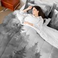 thumbnail image 4 of Feelyou Grey Pine Tree Bedding Comforter Set 7pcs, Rustic Nature Queen Bedding Sets, 4 of 8