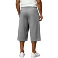 thumbnail image 5 of Men's Baggy Shorts Casual Drawstring Knee Length Baggy Sweat Shorts Loose-Fit Y2K Workout Shorts Big Pocket, 5 of 7