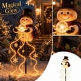 thumbnail image 2 of Solar Snowman Garden Stake Light Outdoor Yard Decoration with Hanging Snowflake Star Strands for Christmas Pathway, 2 of 9