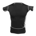 thumbnail image 4 of Hombres Compression Short Sleeves Camisetas Bodybuilding Negro SG SM SunniMix Sports T Shirts Hombres, 4 of 7
