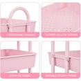 thumbnail image 5 of KK KINGRACK 3 Tier Utility Rolling Cart with Lockable Wheels, with Handles Storage Organizer Trolley Carts for Home, Kitchen, Office, Pink, 5 of 9
