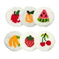 thumbnail image 2 of 4/6 Uds. Kits de posavasos con aguja perforada estampados para principiantes con herramientas básicas decoración del hogar estampado de frutas para adultos trabajo de lana 6 piezas Hugo Kits de agujas para perforar, 2 of 10
