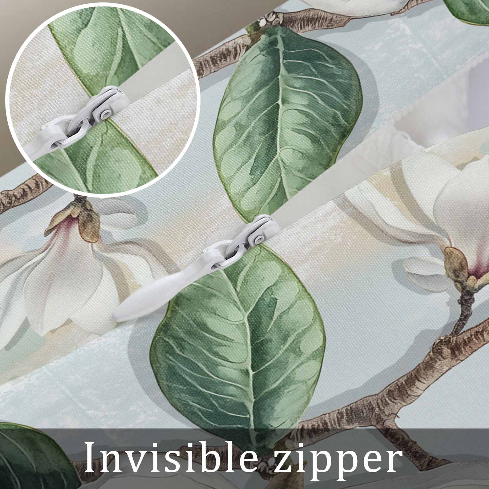 Country Flowers Body Pillow Cover 20 x 60 Inch Decorative Pillow Cover Spring Botanical Magnolia Branches Lumbar Pillowcase Seasonal Rectangle Cushion Case for Couch Sofa Bed Living Room