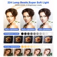 thumbnail image 2 of Anillo de luz para selfie de 12 pulgadas con trípode de 63 pulgadas/soporte para teléfono, QEUOOIY 20 W LED círculo luces regulables 3000-6500 K con control remoto y batería recargable incorporada par, 2 of 5