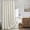 Birch, variant on Cream Scalloped Linen Textured Shower Curtain with 8 Metal Hooks, Waterproof Washable Heavy Duty Cloth with Black Border, 48x72 Inch Bathroom Decor