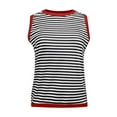 thumbnail image 4 of Lovskoo Striped Tank Tops for Women 2024 Color Block Womens Summer Tops Casual Shirts Tank Top Loose Blouses Black, 4 of 5