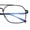 Black, variant on Hipster Metal Rectangle Double Bridge Blue Light Filtering Computer Glasses Black
