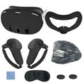 thumbnail image 1 of Ensemble de 7 Pcs d'Accessoires VR pour Meta Quest 3, Housse de Protection d'Accessoires VR Incluant Couvre-Visage VR, Poignées de Manette, Couvre-Casque, Protecteur d'Objectif, Coque de Protection Quest 3, (Noir), 1 of 8