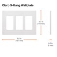 thumbnail image 2 of Lutron CW-3-SS 3-Gang ClaroWall Plate, Stainless Steel 1 Pack, 2 of 2