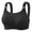 Black, variant on Women's Full Coverage Wireless Bra Comfort Minimizer Bras Plus Size Floral Pattern Support(Black,42)