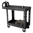 thumbnail image 3 of Rubbermaid Commercial Flat Shelf Utility Cart, Two-Shelf, 19.19w x 37.88d x 33.33h, Black -RCP450500BK, 3 of 5