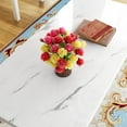 thumbnail image 4 of Recaceik 3 Piece Coffee Table Set, Faux Marble Tabletop Style with Black Metal Frame Sofa Side Tables Perfect for Living Room Accent Furniture, 4 of 10