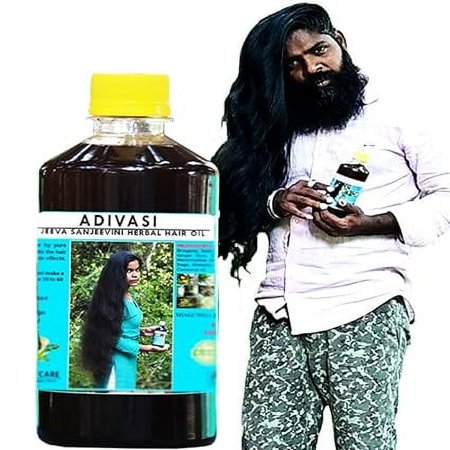 Adivasi Jeeva Sanjeevini Hair Oil made by Pure Adivasi Ayurvedic Herbs 500 ml