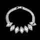 thumbnail image 1 of Conjunto de joyería de boda para novia, pendientes, collar y gota de agua con circonitas y diamantes brillantes, 1 of 6