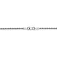thumbnail image 4 of Real 10kt White Gold 2mm Diamond-cut Rope Chain; 24 inch; Lobster Clasp; for Adults and Teens; for Women and Men, 4 of 5