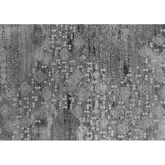Ahgly Company Indoor Rectangle Oriental Gray Industrial Area Rugs, 6' x 9'