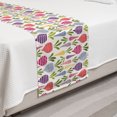 thumbnail image 2 of Vegetables Bed Runner, Colorful Pattern with Abstract Design Beetroots and Carrots Repetition, Decorative Accent Bedding Scarf for Hotels Homes and Guestrooms, Twin, Multicolor, by Ambesonne, 2 of 2