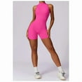 thumbnail image 2 of AEXTO Women's Solid Zip Back Sports Romper, Breathable Comfortable Sleeveless Bodycon Romper for Yoga Gym Workout, Ladies Sportswear for All Seasons, 2 of 7