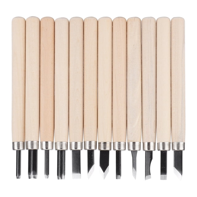LAFGUR Wood Carving Knife Set,12Pcs Wood Carving Tool Set 55# Steel Sculpture Knife With Storage Box For Soft Materials,55# Steel Wood Carving Tool Set