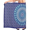 thumbnail image 5 of LA LEELA Men's Swim Bath Trunk Swimsuit Regular Surfing Swimwear Sarong Long Pareo Beach Wrap One Size Mandala, Blue Summer Vacation Aloha, 5 of 5