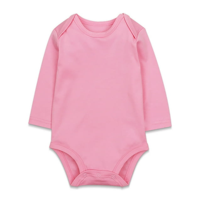 MIASHUI Cache-Couche à Manches Longues pour Bébé en Coton, une-Pièce, Rose, 3-6 Mois