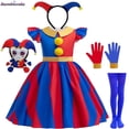 thumbnail image 3 of Disfraz de Cosplay de Anime Pomni The Amazing Digital Circus 2024, mono para niños, traje de Halloween, disfraz de Purim para niños, disfraz de dibujos animados para Cosplay, 3 of 5