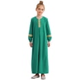 thumbnail image 1 of Linjinx Robe de Danse de Louange pour Filles Abaya à Manches Longues Robe Maxi de Fête Prière Musulmane Islamique Dubaï Robe Décontractée Vert 6, 1 of 7
