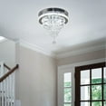 thumbnail image 5 of Diisunbihuo 11.8" Mini Chandelier Modern Crystal Chandeliers LED Crystal Ceiling Light Flush Mount Ceiling Lighting Fixture for Bedrooms Dinning Room Hallway (Cool White), 5 of 8