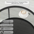 thumbnail image 4 of Round Modern Coffee Table with Tempered Glass Top - Black Accent Table, 4 of 9